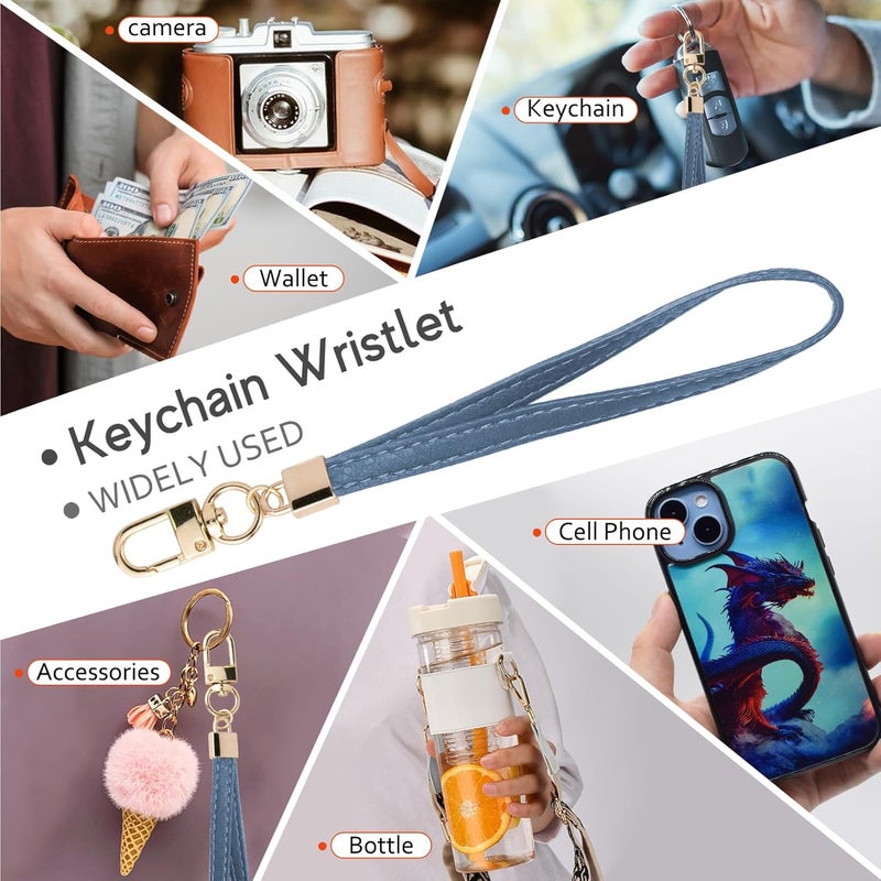 KNGITRYI Small Wristlet Wallets for Women RFID Credit Card Holder Wallet Keychain Wristlet Wallet Credit Card Wallets for Women (sky blue) - Image 5
